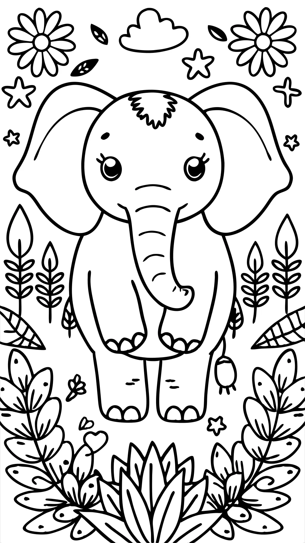 coloriage éléphant